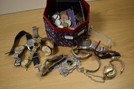 An assorted collection of vintage wristwatches, by Fossil, Avia, Timex, and others, together with