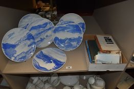 Six display plates, all with varying Lake District scenes, designed by C.K Taylor of Windermere,