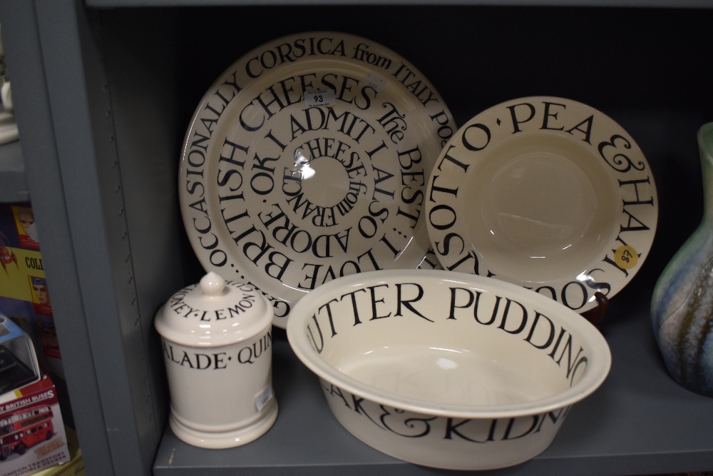 An assorted collection of Emma Bridgewater ceramics, Toast & Marmalade, to comprise a large circular