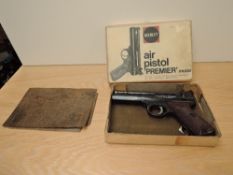 A Webley & Scott Premier .22 Air Pistol, in fitted card box, purchaser must be over the age of 18