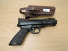A Webley Tempest .22 Air Pistol, in leather holster, purchaser must be over the age of 18