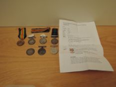 A General Service Medal with ribbon T/22816217 DVR T.E.Colley.R.A.S.C, Two WWI War Medals, 15-1612