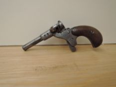 A 19th century Rim Fire Blank Firing Pocket Pistol, purchaser must be over the age of 18
