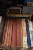 Two cartons of books of assorted genre including 'Gardeners Chronicle', 'Practical Knitting