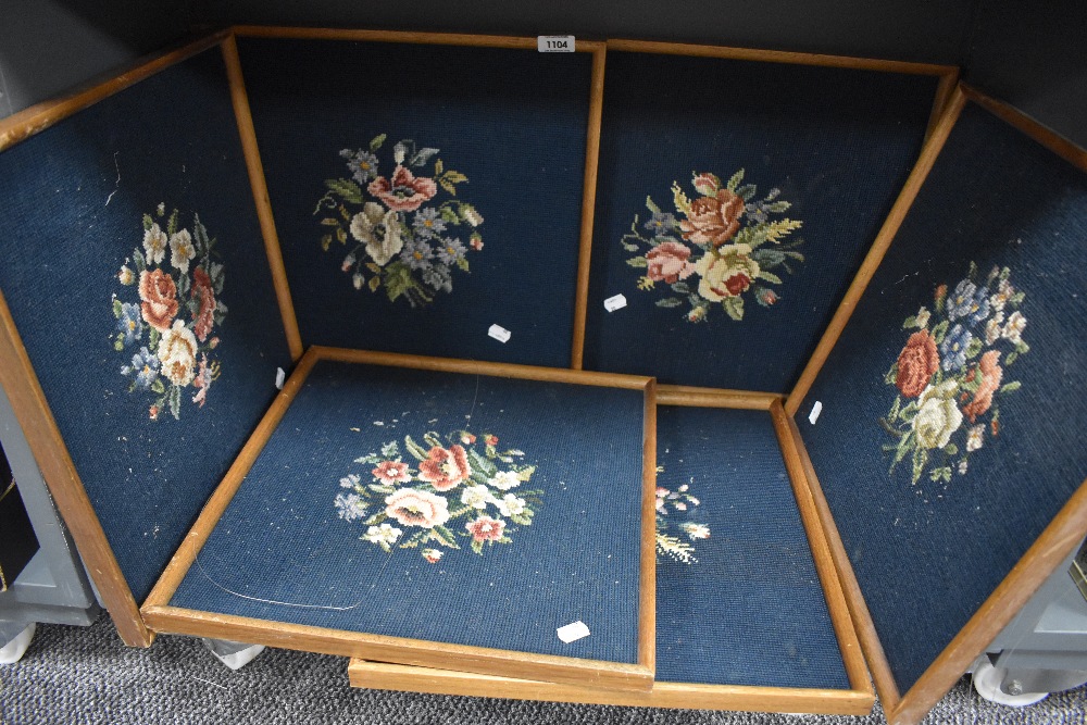 Six framed tapestries