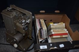 A vintage Specto (Type PC) 500W variable speed 8mm film projector (Circa 1950) and a selection of