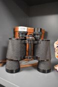 A pair of vintage Eikow Air Port 7 x 50 binoculars with case