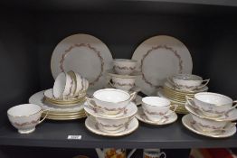 A quantity of Minton Laurentian pink china tableware, number S659