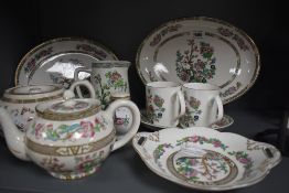 Indian tree part dinner/tea service (10 pieces approx)