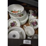 A selection of autumnal table ware including Portmeirion