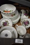 A selection of autumnal table ware including Portmeirion