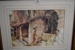 After Sir William Russell Flint R.A. (British 1880-1969) colour print, entitled 'The Wishing Well'