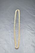 A 9ct gold reeded link belcher chain, approx 20' & 11.7g