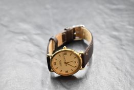 A gent's quartz wrist watch by Michel Herbelin, model no: 12443 having baton & Roman numeral dial