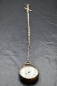 A Victorian key wound silver pocket watch by Waltham Mass, no:8195229, having Roman numeral dial
