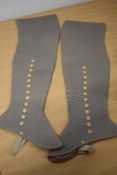 A pair of early to mid century ladies gaiters, appear to be unworn.