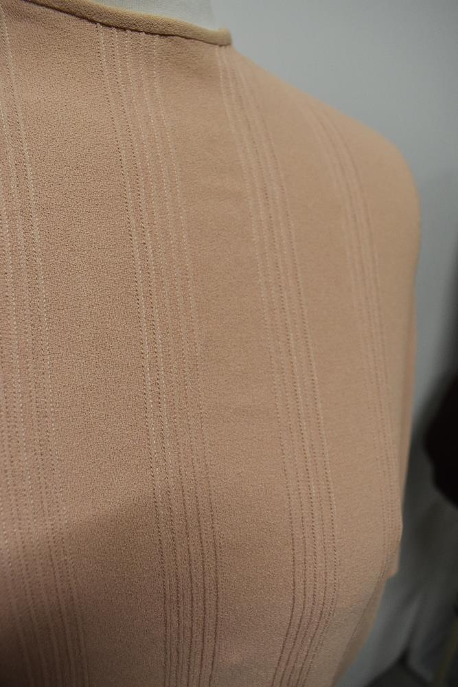 A 1940s blouse in a pale salmon shade, having buttons fastening to reverse and pin tucks to front. - Image 3 of 5
