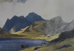 *Local Interest - After William Heaton Cooper RA (1903-1995), a coloured print, 'Blea Tarn', framed,