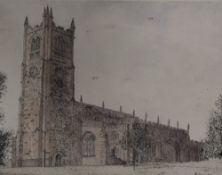A.Bellamy (20th Century, British), a coloured print, 'St Mary's Priory', signed in print and