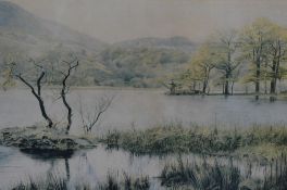 After Michael Revers (b.1947, American), a coloured print, 'Autumn Rydal', signed in pencil to the