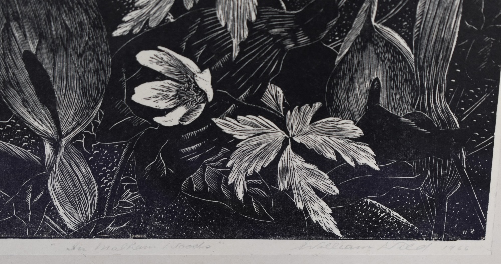 William ('Bill') Wild (1904-1985), a wood engraving, 'In Malham Woods', signed and dated 1966 to the - Image 4 of 6