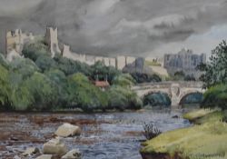 H. Crawforth (20th Century, British), a watercolour, Richmond Castle, North Yorkshire, signed to the