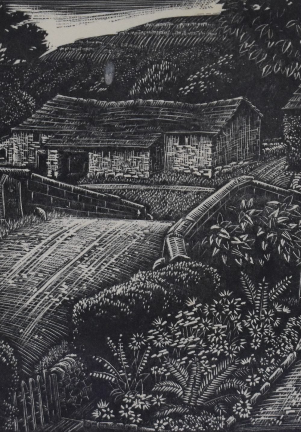 William ('Bill') Wild (1904-1985), a wood engraving, 'In Malham Woods', signed and dated 1966 to the - Image 3 of 6