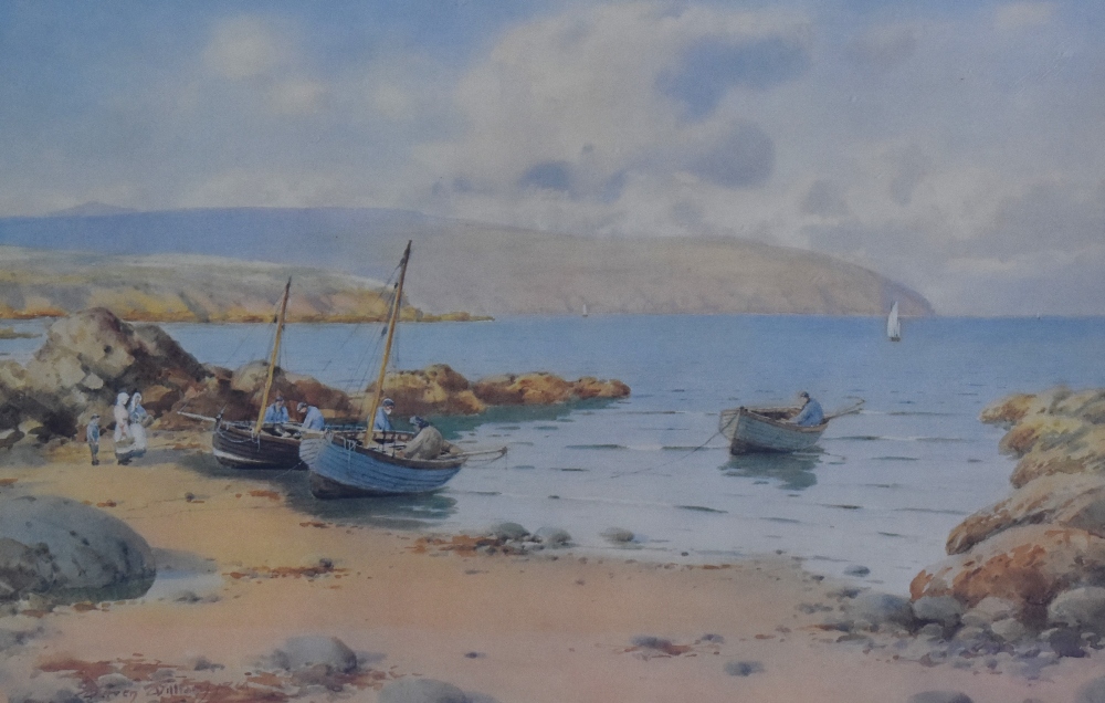 After Warren Williams ARCA (1863-1941), a coloured print, 'The Golden Hour, Llugwy Bay, Anglesey', a