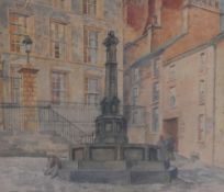 *Local Interest - Sydney Buckley (1899-1982), a watercolour, 'The Covell Cross, Lancaster', signed