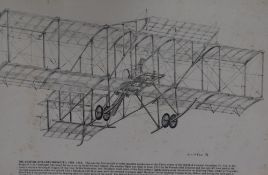 Griffin (20th Century), a monochrome print, 'The Bristol Biplane ('Boxkite') 1910-1915', a