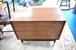 A vintage G plan chest of four long drawers, width approx. 96cm