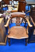A traditional captains chair