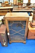 An early 20th Century mahogany china cabinet having astral glazed doors, nice proportions approx