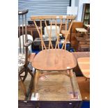 A traditional Ercol 'candlestick' back chair