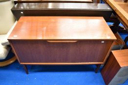 A vintage teak record cabinet