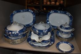 A Copeland Late Spode partial dinner service, including Tureens, gravy boats, plates and platters,