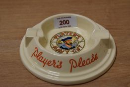 A vintage ceramic Players Navy cut ash tray, 11588 to reverse.