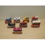 Eight Matchbox Series Superfast Lesney 1976-1982 diecasts, K & L Boxes, No 60 Holden Pick-Up, red