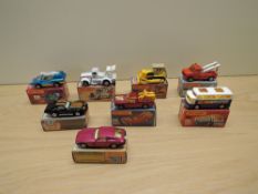 Eight Matchbox Series Superfast Lesney 1976-1982 diecasts, K & L Boxes, No 60 Holden Pick-Up, red