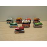 Eight Matchbox Series Superfast Lesney 1976-1982 diecasts, K & L Boxes, No 62 Chevrolet, red, No