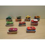 Nine Matchbox Series Superfast Lesney 1976-1982 diecasts, K & L Boxes, No 64 Fire Chief, No 67