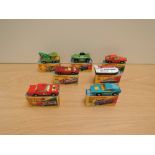 Seven Matchbox Series Superfast Lesney 1970-1974 diecasts, H & I Boxes, No 59 Mercury Fire Chief, No