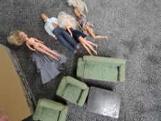 A collection of Sindy/Barbie and Sindy style Furniture, Accessories and Dolls including an