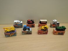 Eight Matchbox Superfast 1976-1982 diecast, K & L Boxes, No 41 Ambulance, No No 43 Steam Locomotive,