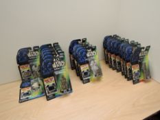 Twenty One Kenner 1997 & 1998 Star Wars The Power Of The Force 3 3/4' & 4' figures all with Freeze