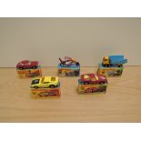 Five Matchbox Superfast 1970-1974 diecasts, H & I Boxes, No 32 Maserati Bora, No 44 Boss Mustang, No