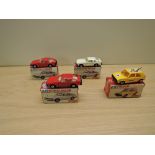 Four Matchbox Superfast Japan Series made in Japan diecasts, J10 ADAC VW 201, J21 Toyota Celica