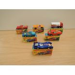 Six Matchbox Series Superfast Lesney 1970-1974 diecasts, H & I Boxes, No 59 Mercury Fire Chief, No
