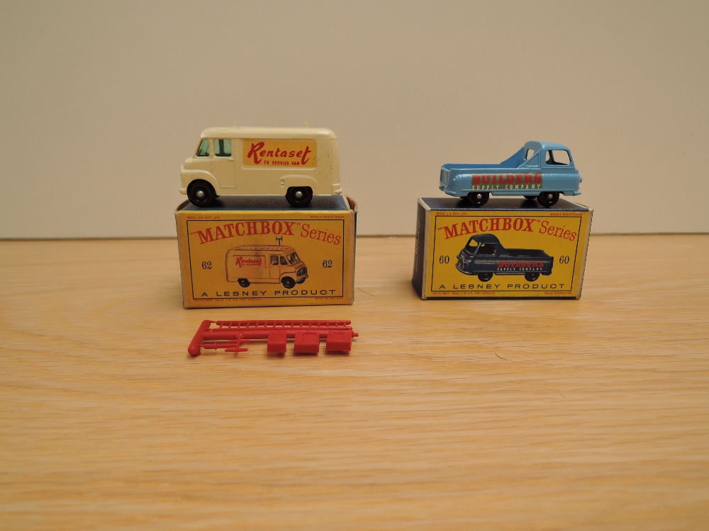 Two Matchbox Series Lesney 1961-1965 diecasts, No 60 Morris J2 Pick-Up, Builders Supply Company