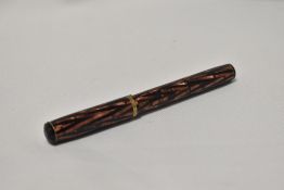 A Waterman Ink-Vue fountain pen in 'Copper-Ray' with single band to the cap having Waterman Ideal